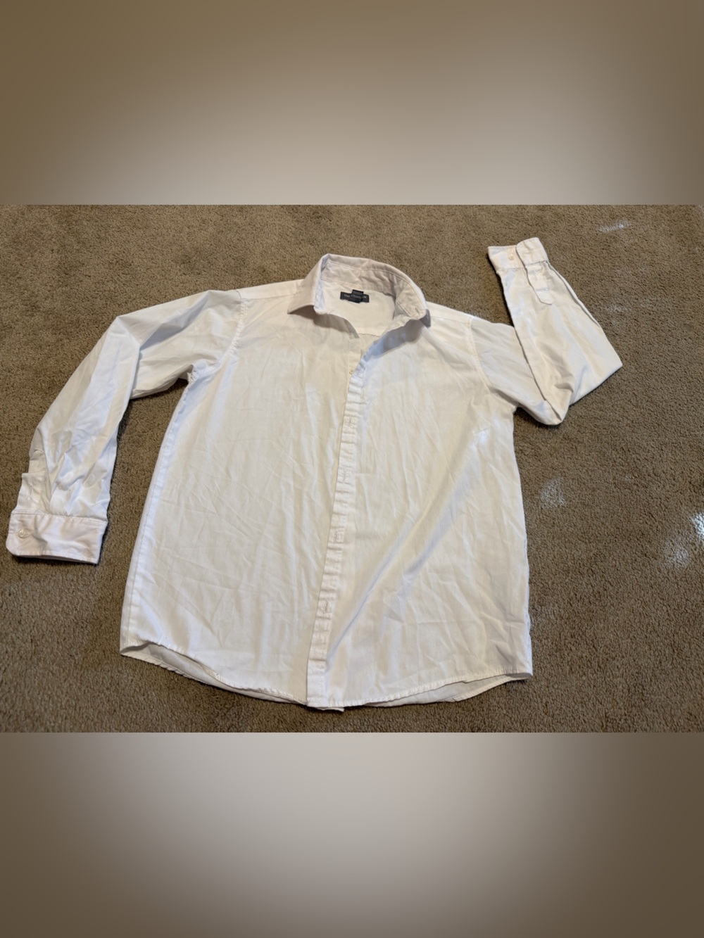 Van Heusen White Long-Sleeve Button-Down Shirt for Kids